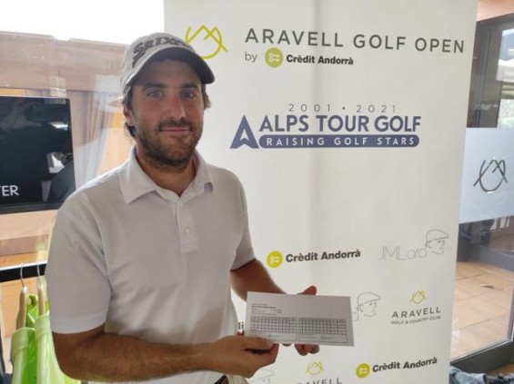 Gran tercer puesto de Daniel Berná en el Aravell Golf Open del Alps Tour, donde establece el récord del campo