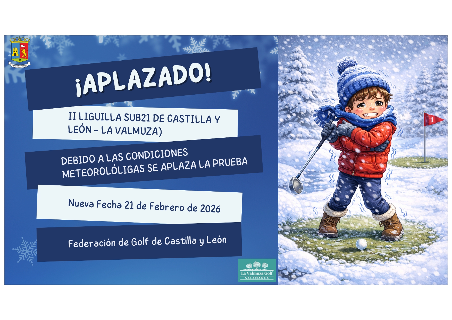 APLAZADO AL 21 DE FEBRERO – II Prueba de la Liguilla Sub 21 de Castilla y León 2026